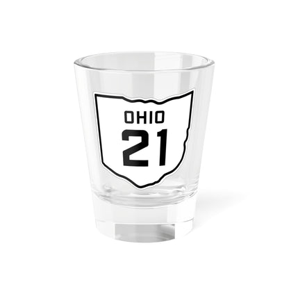 OH-21 1927 (Ohio) (Road Sign) Shot Glass 1.5oz