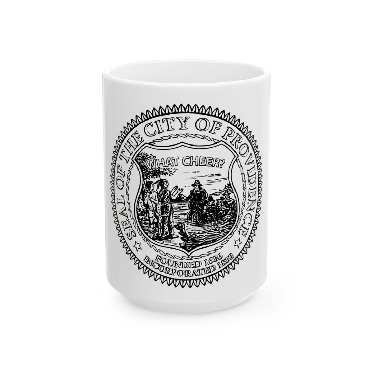 Seal of Providence Rhode Island - White Coffee Mug