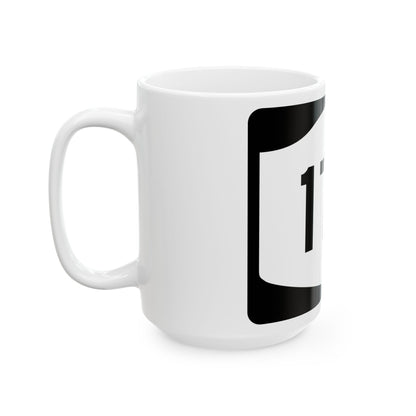 NY-17J (New York) (Road Sign) White Coffee Mug