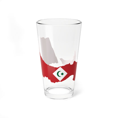 Flag map of Rif (Morocco) Pint Glass 16oz