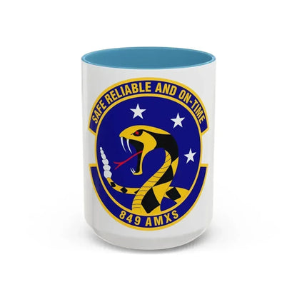 849 Aircraft Maintenance SquadronACC (U.S. Air Force) Accent Coffee Mug 15oz Light Blue - Go Mug Yourself