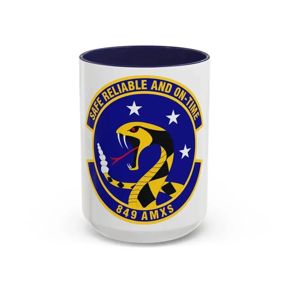 849 Aircraft Maintenance SquadronACC (U.S. Air Force) Accent Coffee Mug 15oz Navy - Go Mug Yourself
