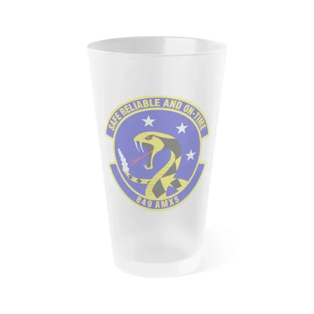 849 Aircraft Maintenance SquadronACC (U.S. Air Force) Frosted Pint Glass 16oz 16oz Frosted - Go Mug Yourself
