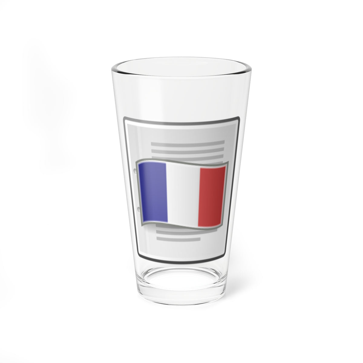 Text document french (France) Pint Glass 16oz