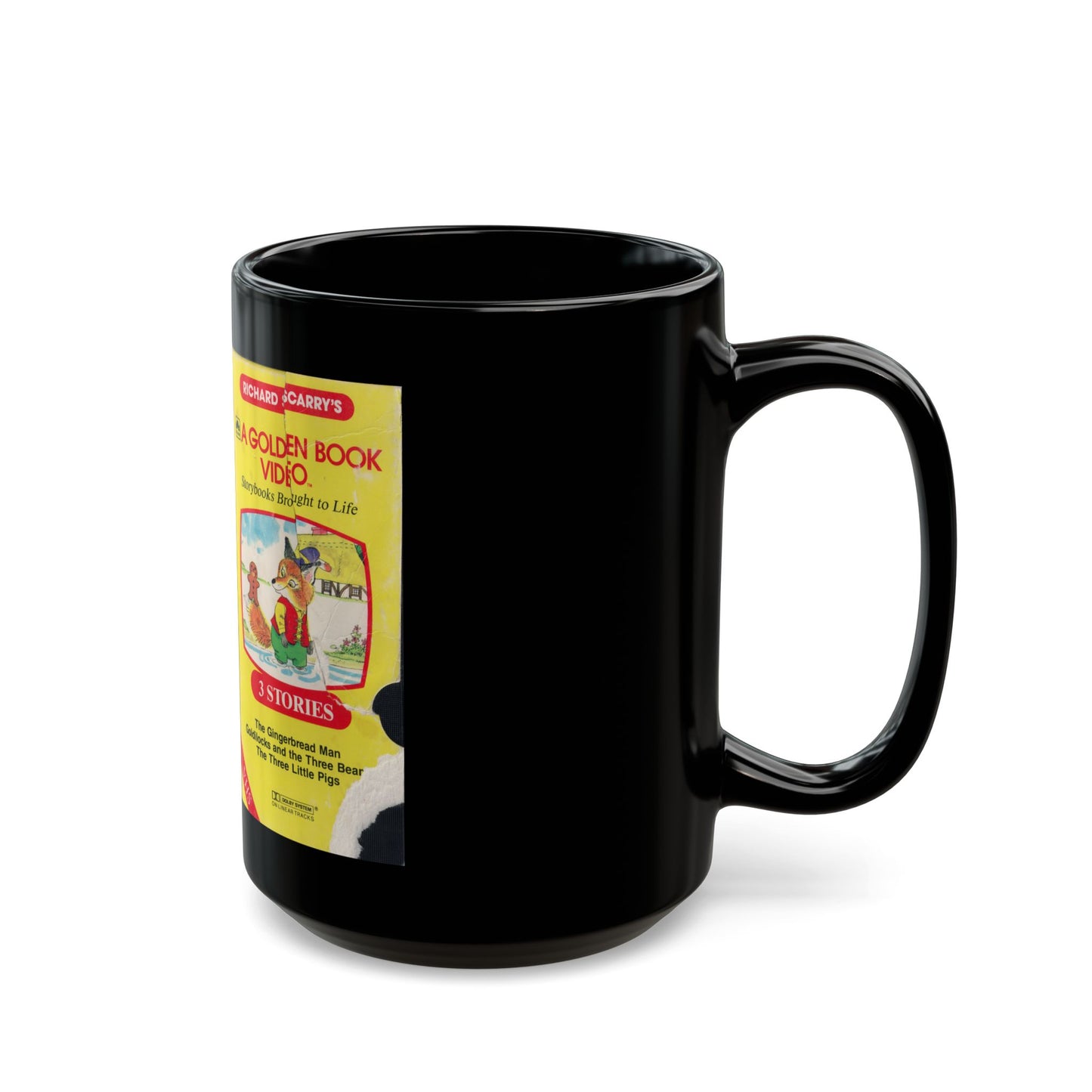 RICHARD SCARRYS A GOLDEN BOOK VIDEO (VHS COVER) - Black Coffee Mug