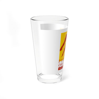 Flag of the Department of Pyrenees-Orientales (France) Pint Glass 16oz