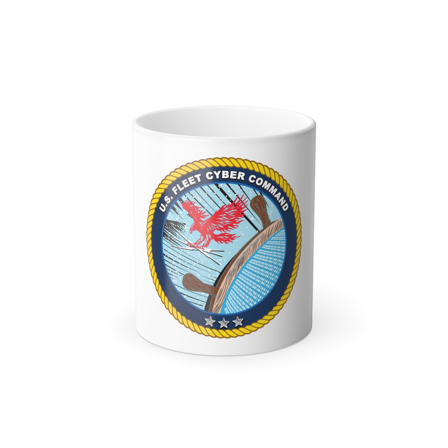 US Fleet Cyber Command (U.S. Navy) Color Changing Mug 11oz
