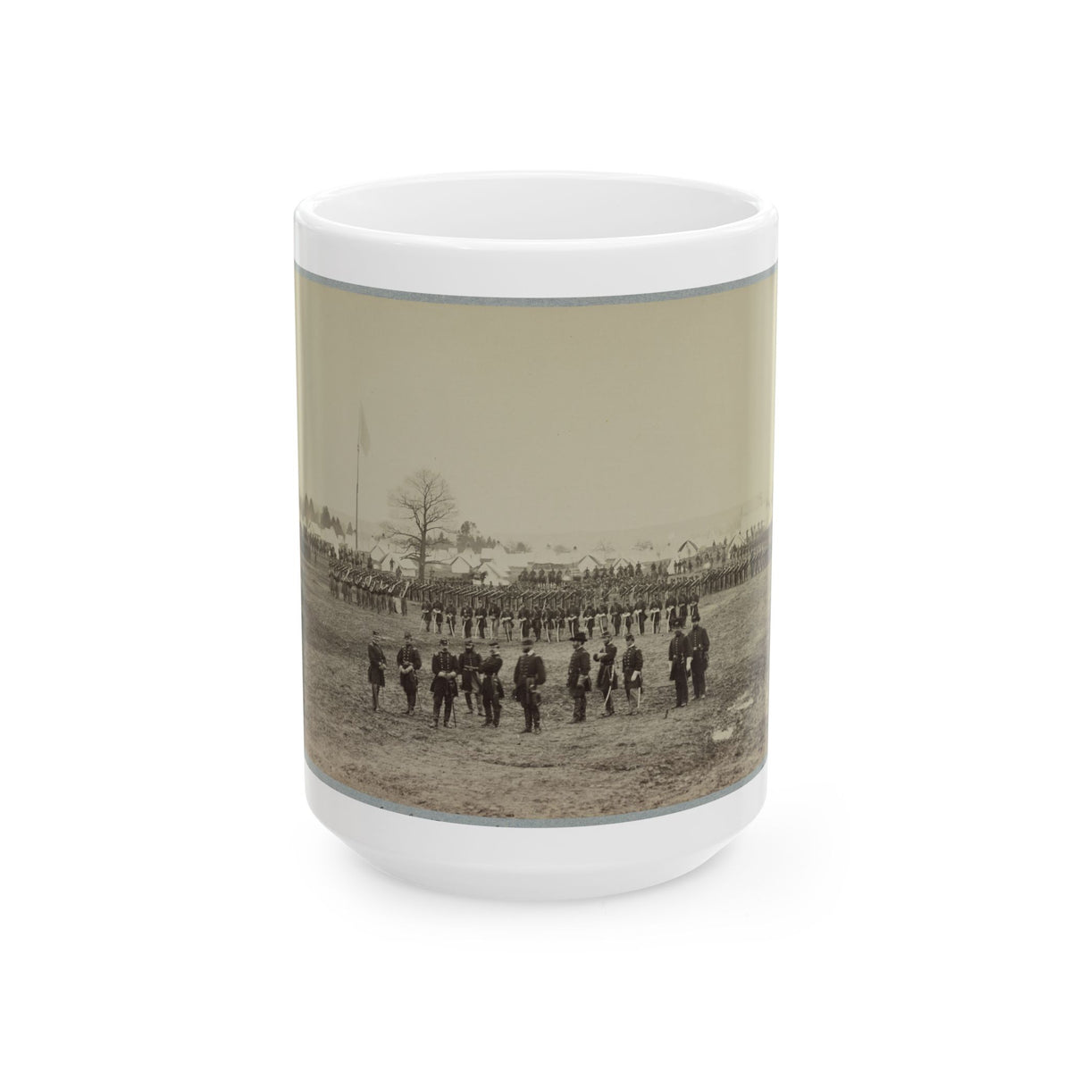 7th New York Cavalry-- Gen. I. N. Palmer & Staff In Foreground-- Camp Near Washington, D. C. (U.S. Civil War) White Coffee Mug
