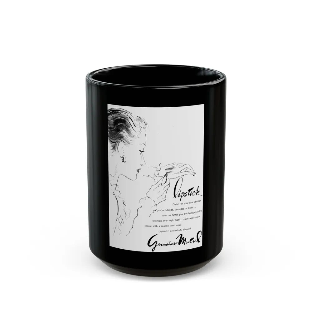 Germaine Monteil, 1946 - Black Coffee Mug-15oz-Go Mug Yourself