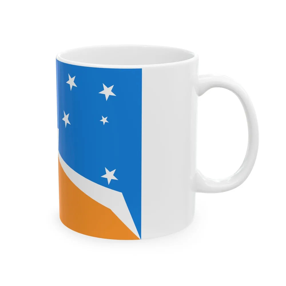 Flag of Tierra del Fuego Province Argentina - White Coffee Mug-Go Mug Yourself