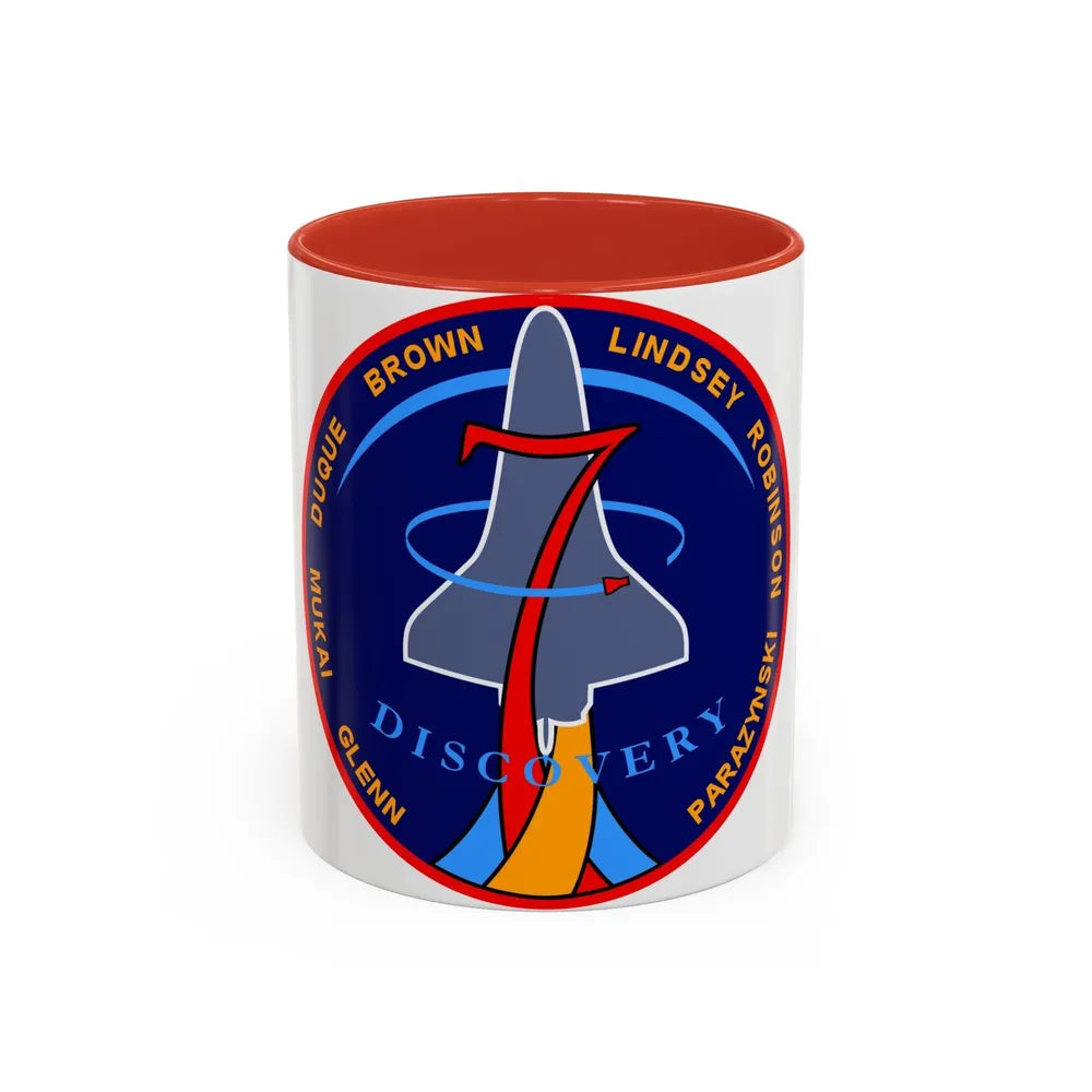 STS 95 (NASA) Accent Coffee Mug-11oz-Red-Go Mug Yourself