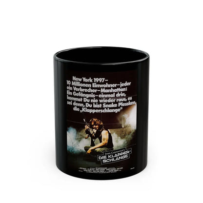 ESCAPE FROM NEW YORK (GERMAN) 1981 Movie Poster - Black Coffee Mug-11oz-Go Mug Yourself