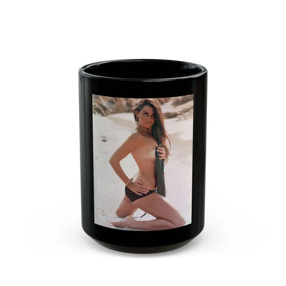 Caroline Munro #294 1 (Vintage Female Icon) Black Coffee Mug-15oz-Go Mug Yourself