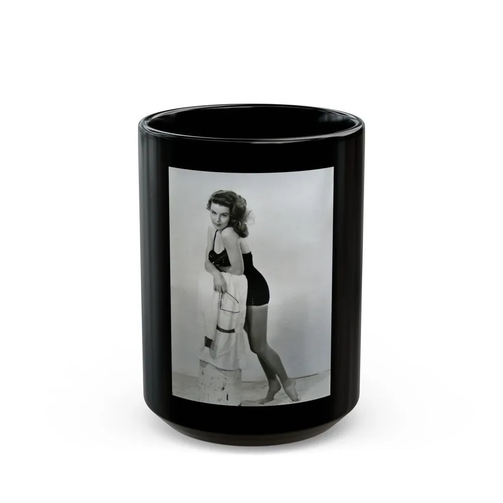 Elaine Stewart #121 (Vintage Female Icon) Black Coffee Mug-15oz-Go Mug Yourself