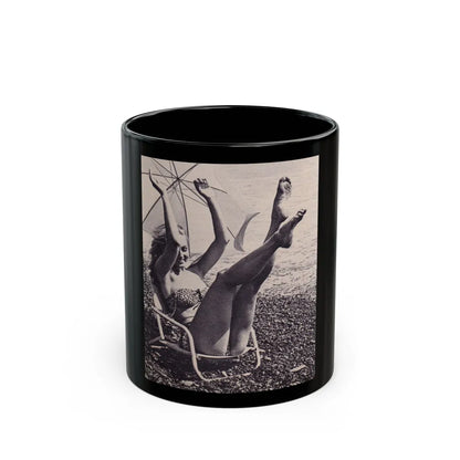 Julie Newmar #212 (Vintage Female Icon) Black Coffee Mug-11oz-Go Mug Yourself