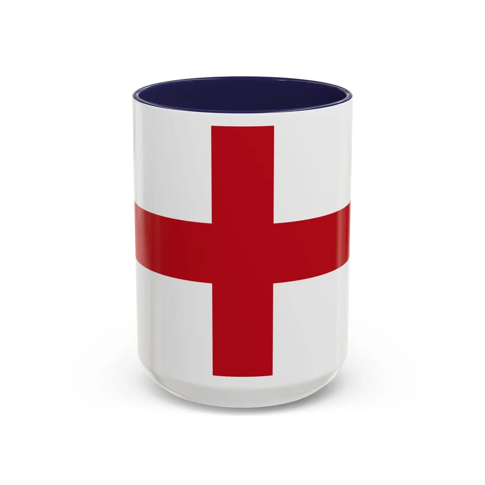 Flag of Genoa Italy - Accent Coffee Mug-15oz-Navy-Go Mug Yourself