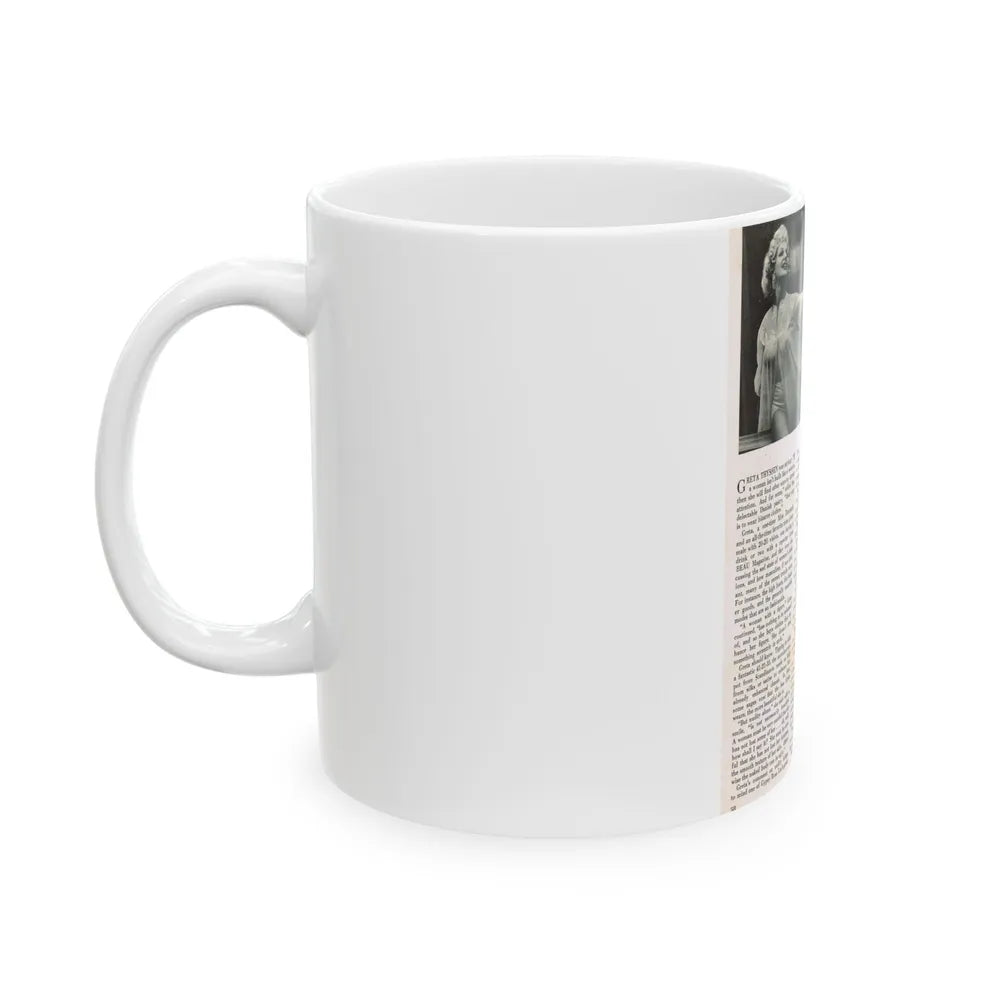 Greta Thyssen #89 - Photo & Article (Vintage Female Icon) White Coffee Mug-Go Mug Yourself