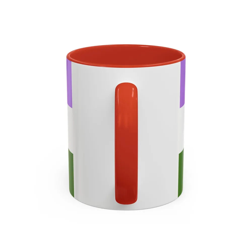 Genderqueer Pride Flag - Accent Coffee Mug-Go Mug Yourself