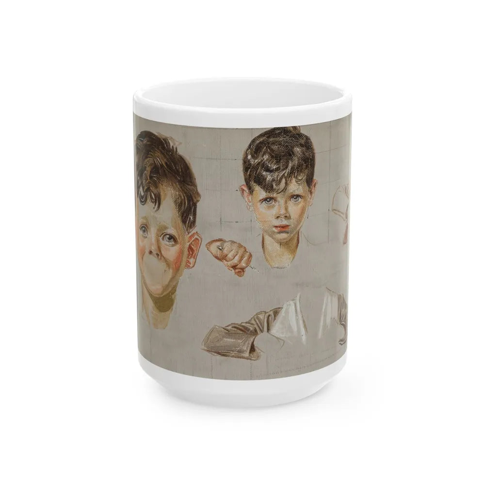 Boy study - White Coffee Mug-15oz-Go Mug Yourself