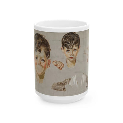 Boy study - White Coffee Mug-15oz-Go Mug Yourself