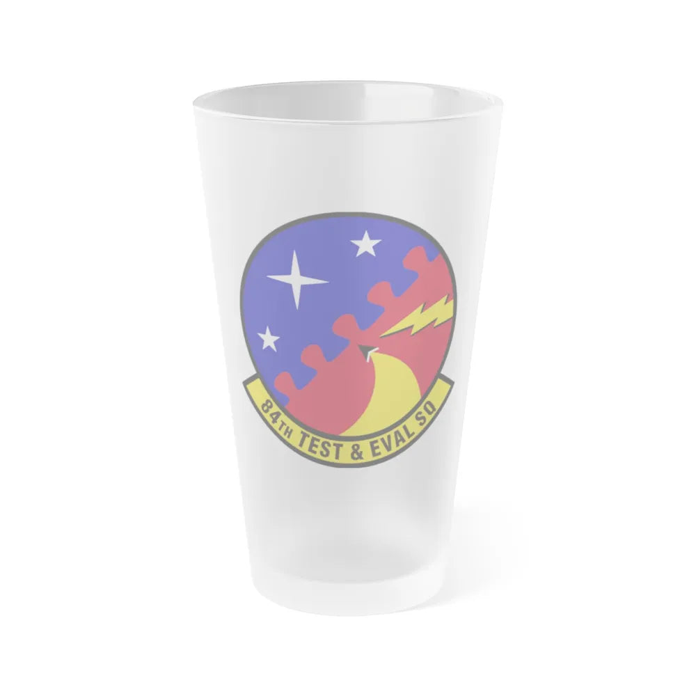 84th Test and Evaluation Squadron (U.S. Air Force) Frosted Pint Glass 16oz-16oz-Frosted-Go Mug Yourself