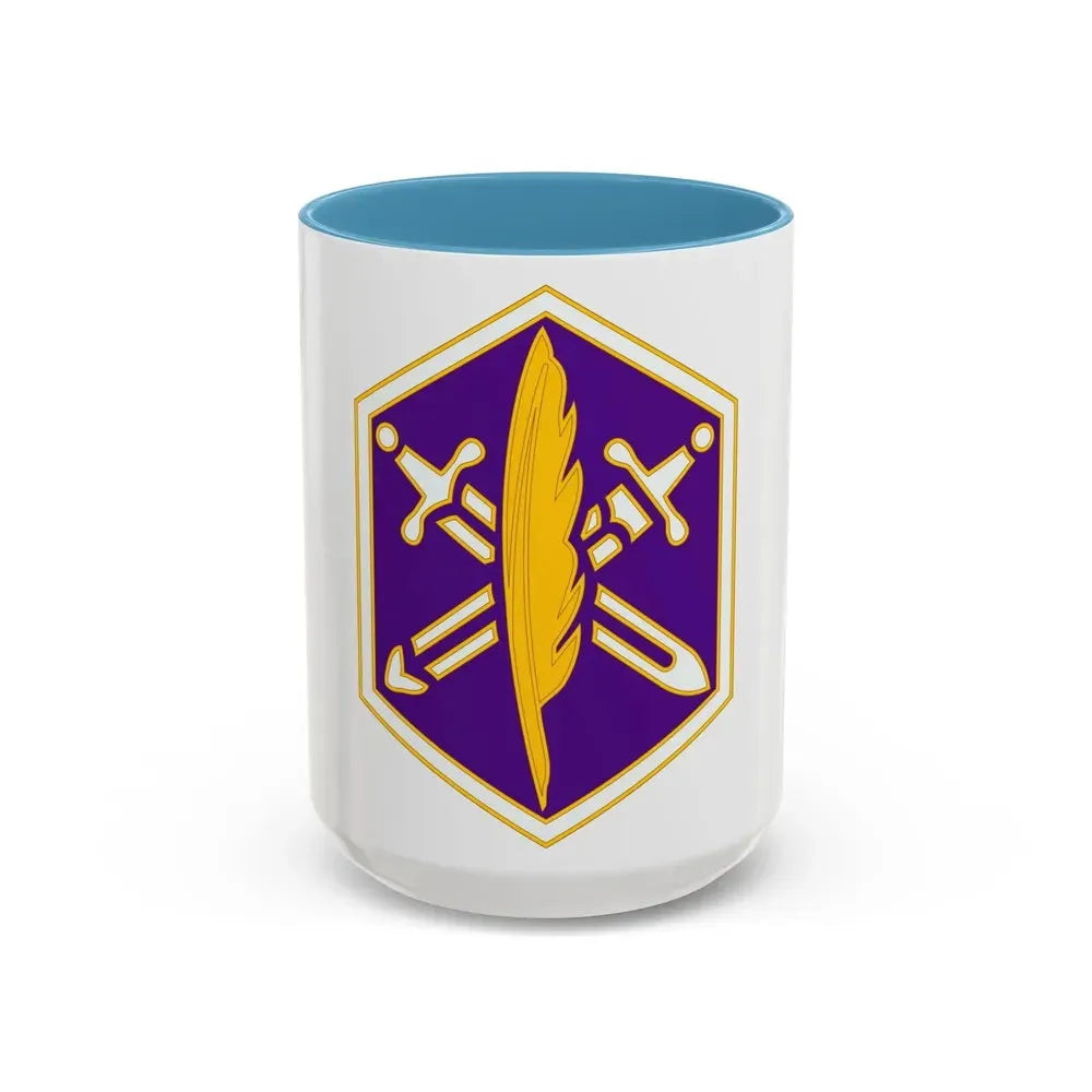 85 Civil Affairs Brigade 2 (U.S. Army) Accent Coffee Mug 15oz Light Blue - Go Mug Yourself