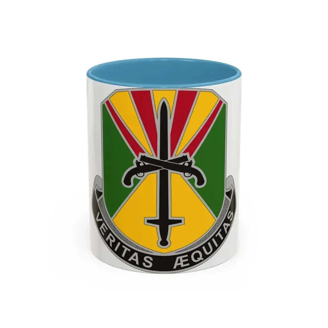850 Military Police Battalion (U.S. Army) Accent Coffee Mug 11oz Light Blue - Go Mug Yourself