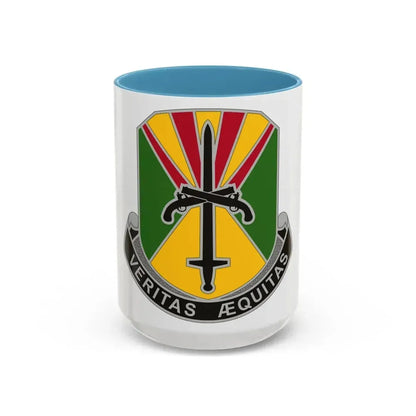 850 Military Police Battalion (U.S. Army) Accent Coffee Mug 15oz Light Blue - Go Mug Yourself