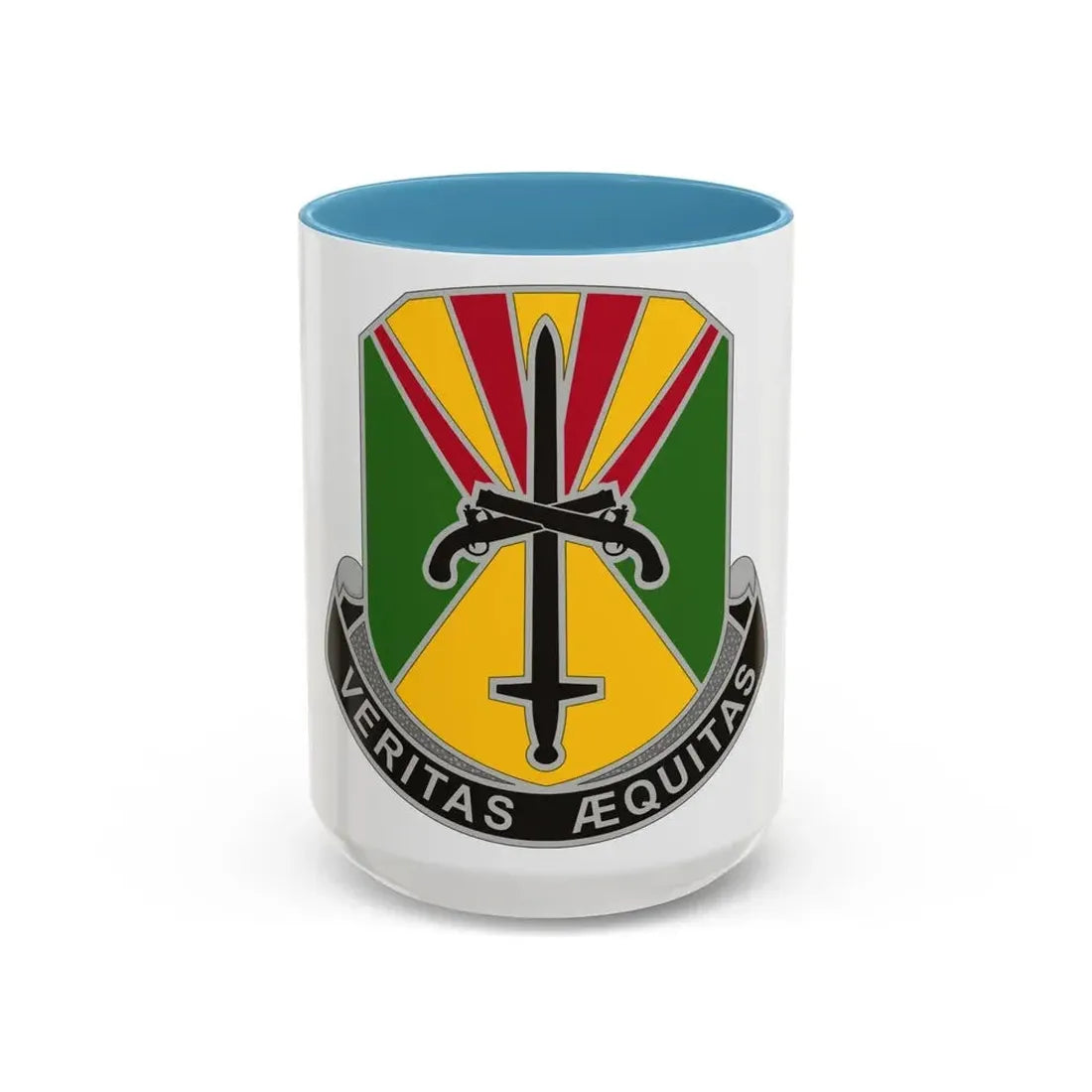 850 Military Police Battalion (U.S. Army) Accent Coffee Mug 15oz Light Blue - Go Mug Yourself