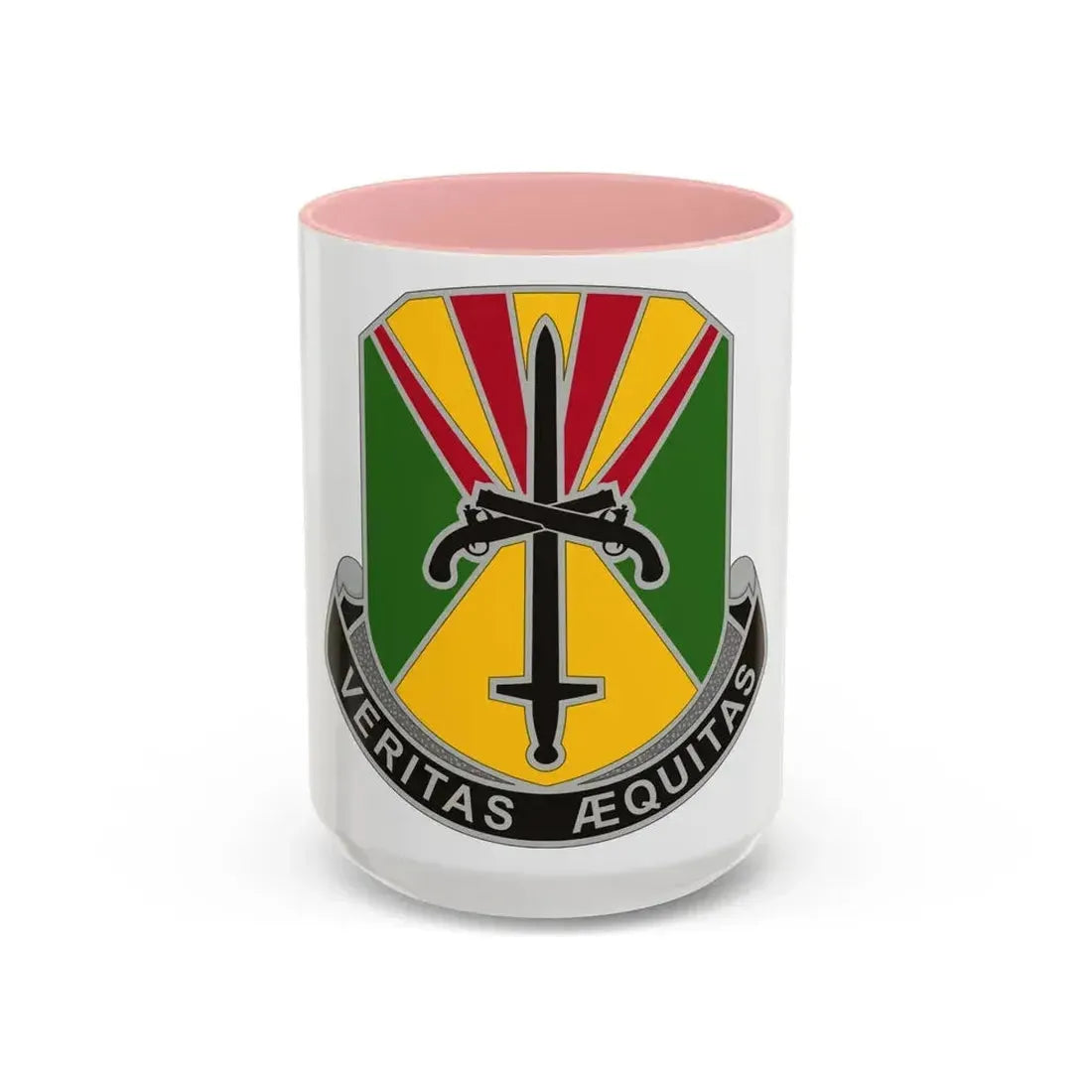 850 Military Police Battalion (U.S. Army) Accent Coffee Mug 15oz Pink - Go Mug Yourself
