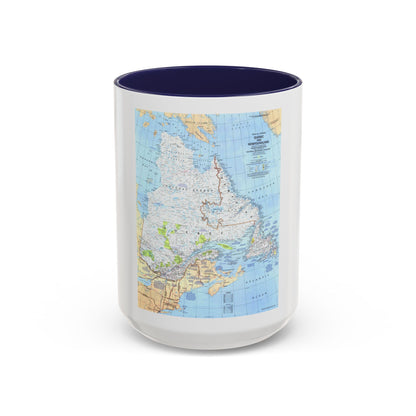 Canada - Quebec & Newfoundland (1980) (Map) Accent Coffee Mug