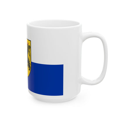 Flag of Rhein Neckar Kreis Germany - White Coffee Mug-Go Mug Yourself