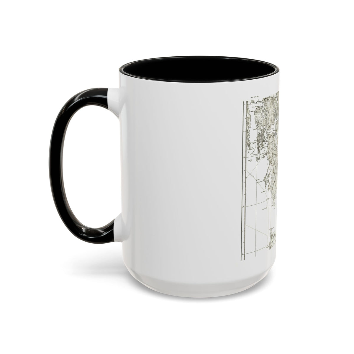 America - NorthWest Coast (1899) (Map) Accent Coffee Mug
