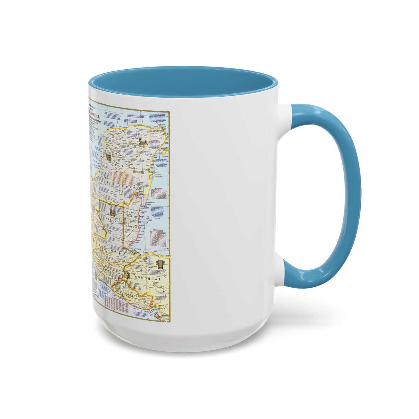 Central America - Archeological Map 1 (1968) (Map) Accent Coffee Mug