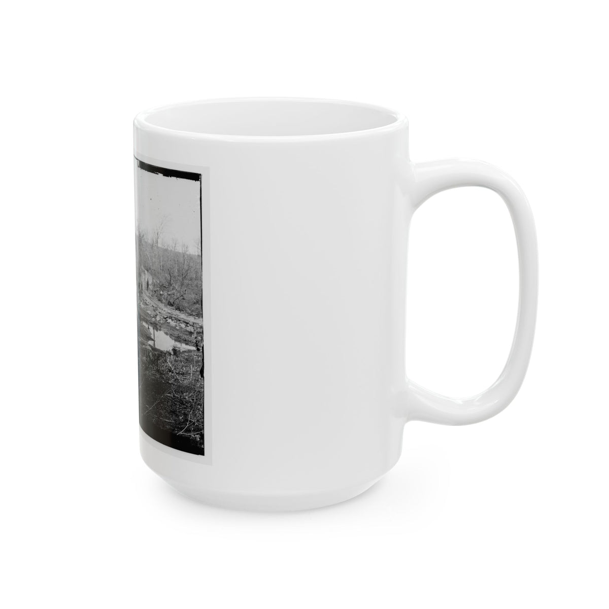 Cub Run, Va.  View With Destroyed Bridge (U.S. Civil War) White Coffee Mug