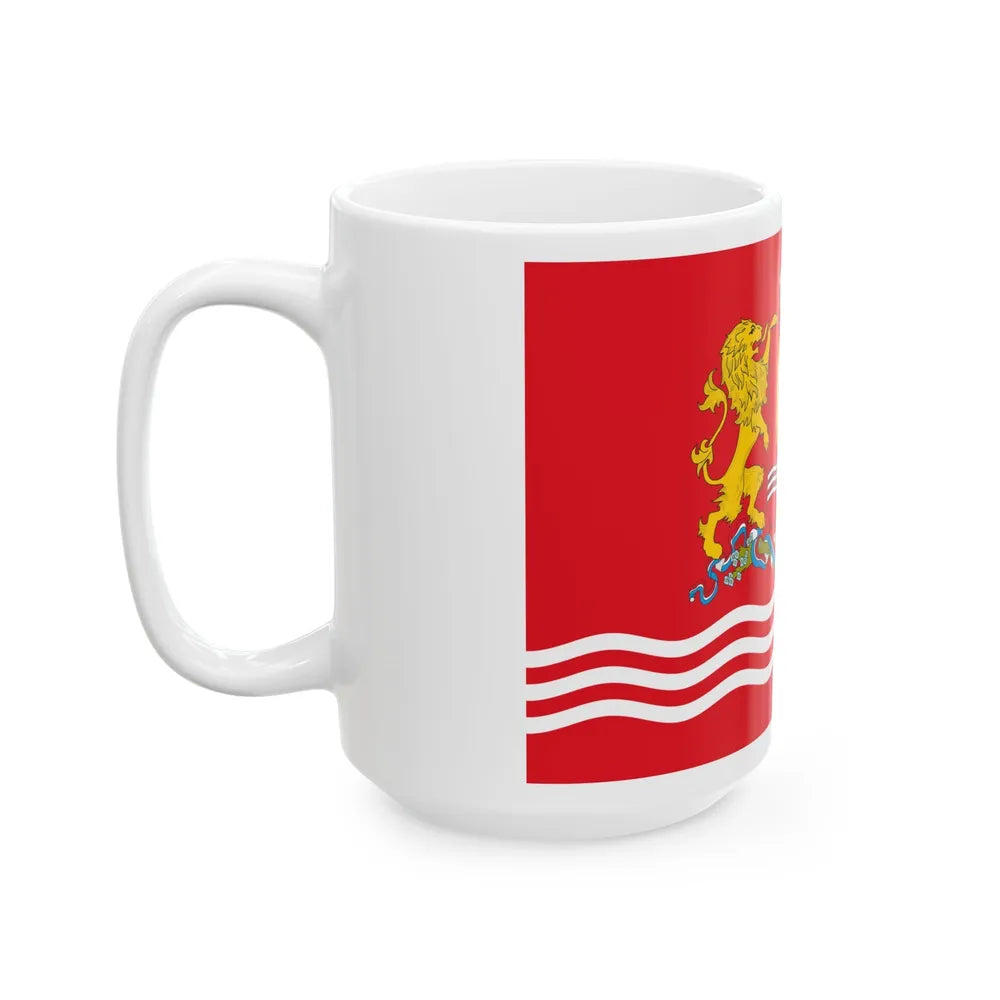 Flag of Ivanovo Oblast Russia - White Coffee Mug-Go Mug Yourself