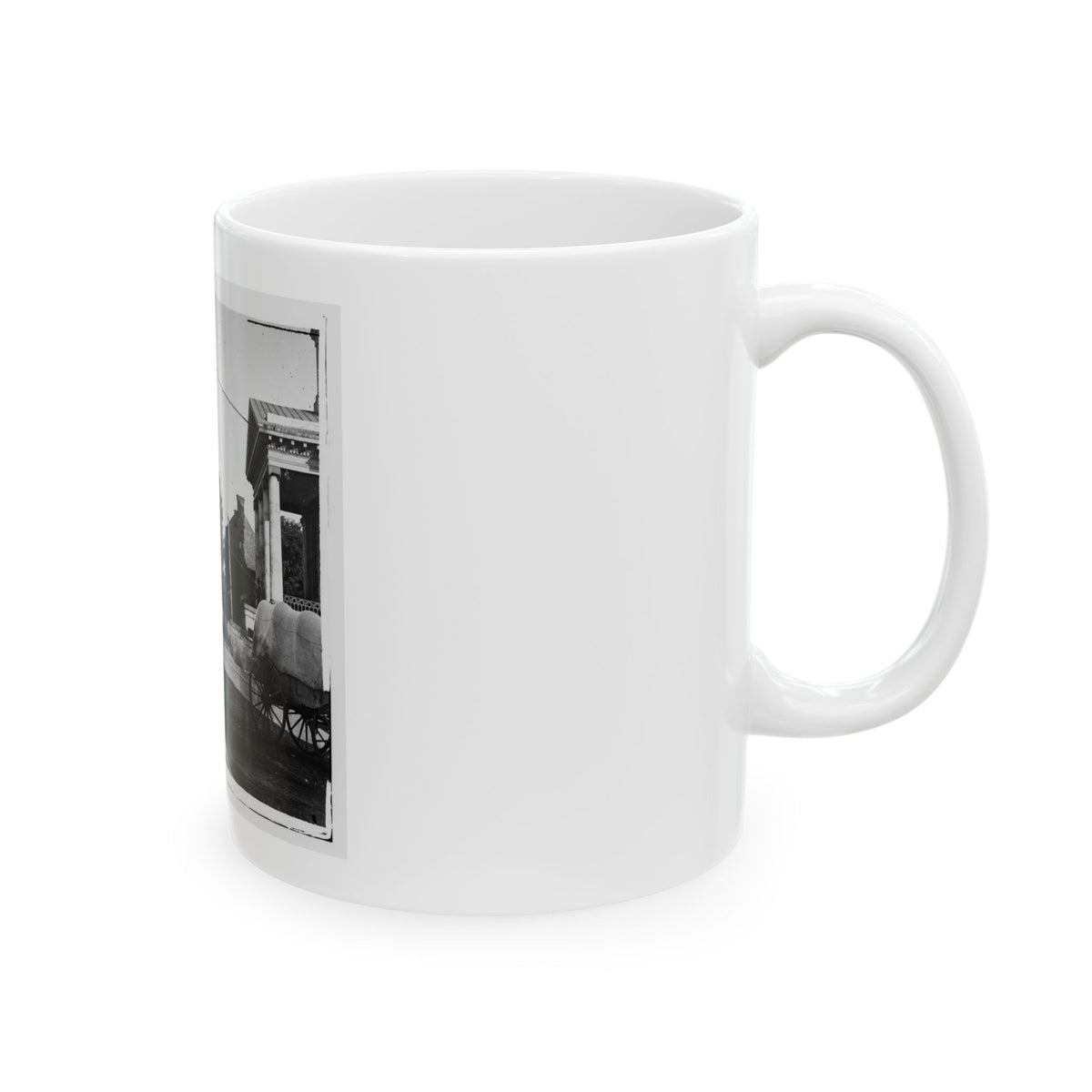 Warrenton, Va. Street In Front Of Courthouse (U.S. Civil War) White Coffee Mug