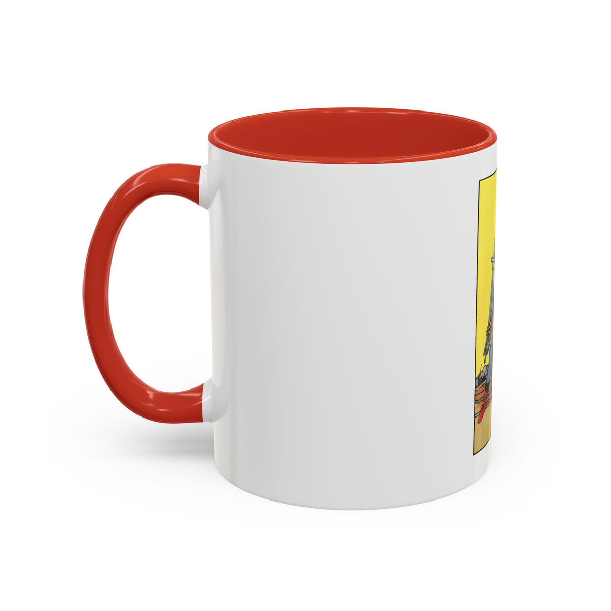 The 7 of Swords (Tarot Card) Accent Coffee Mug