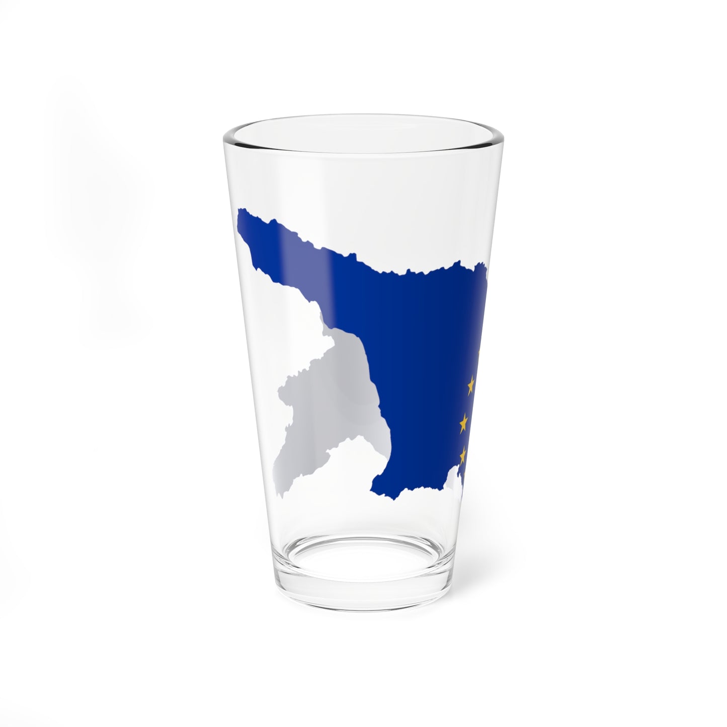 Flag map of Georgia European Union (Georgia) Pint Glass 16oz