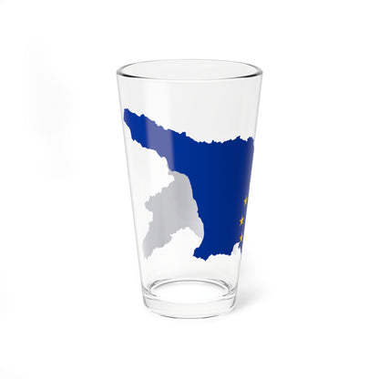 Flag map of Georgia European Union (Georgia) Pint Glass 16oz