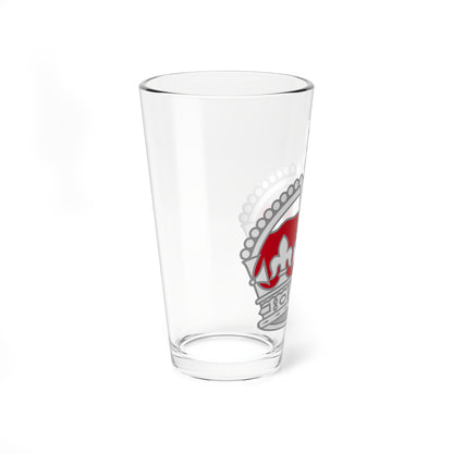 1901 pattern Tudor Crown silver and red (United Kingdom) (Military Rank) Pint Glass 16oz