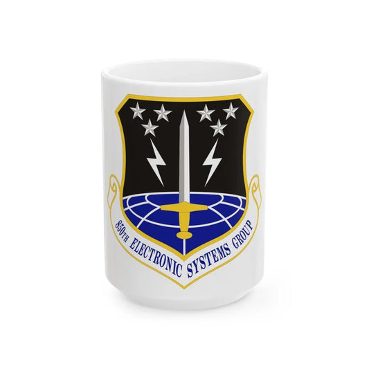 850th Electronic Systems Group (U.S. Air Force) White Coffee Mug-15oz-Go Mug Yourself