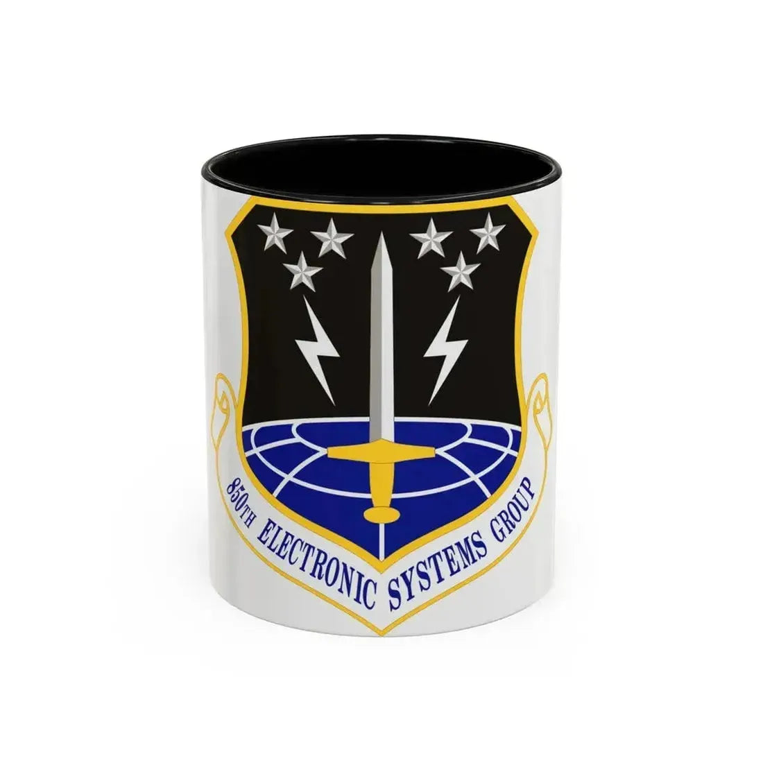 850th Electronic Systems Group (U.S. Air Force) Accent Coffee Mug 11oz Black - Go Mug Yourself