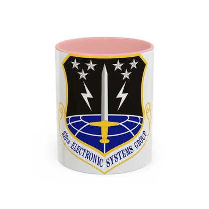 850th Electronic Systems Group (U.S. Air Force) Accent Coffee Mug 11oz Pink - Go Mug Yourself