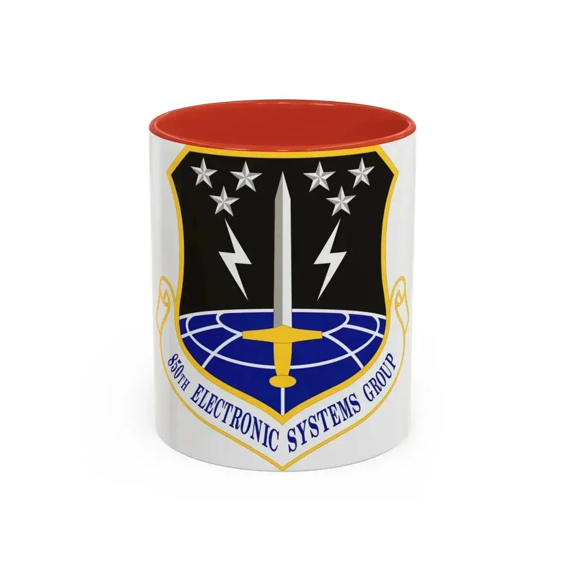 850th Electronic Systems Group (U.S. Air Force) Accent Coffee Mug 11oz Red - Go Mug Yourself