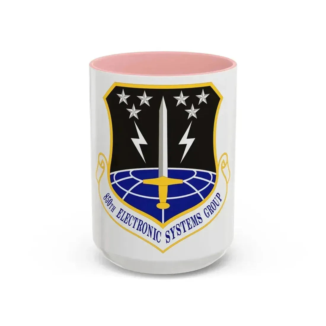 850th Electronic Systems Group (U.S. Air Force) Accent Coffee Mug 15oz Pink - Go Mug Yourself