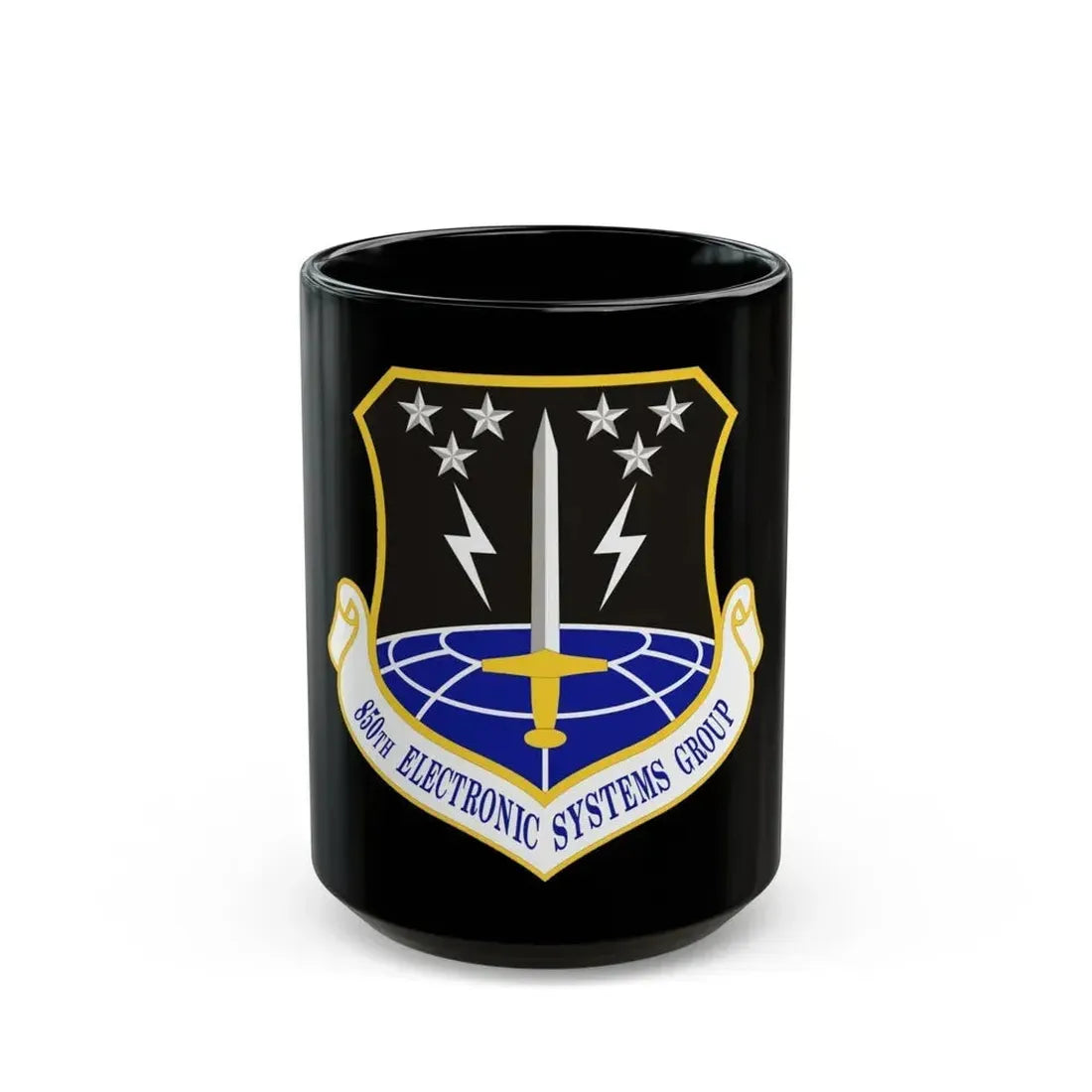 850th Electronic Systems Group (U.S. Air Force) Black Coffee Mug 15oz - Go Mug Yourself