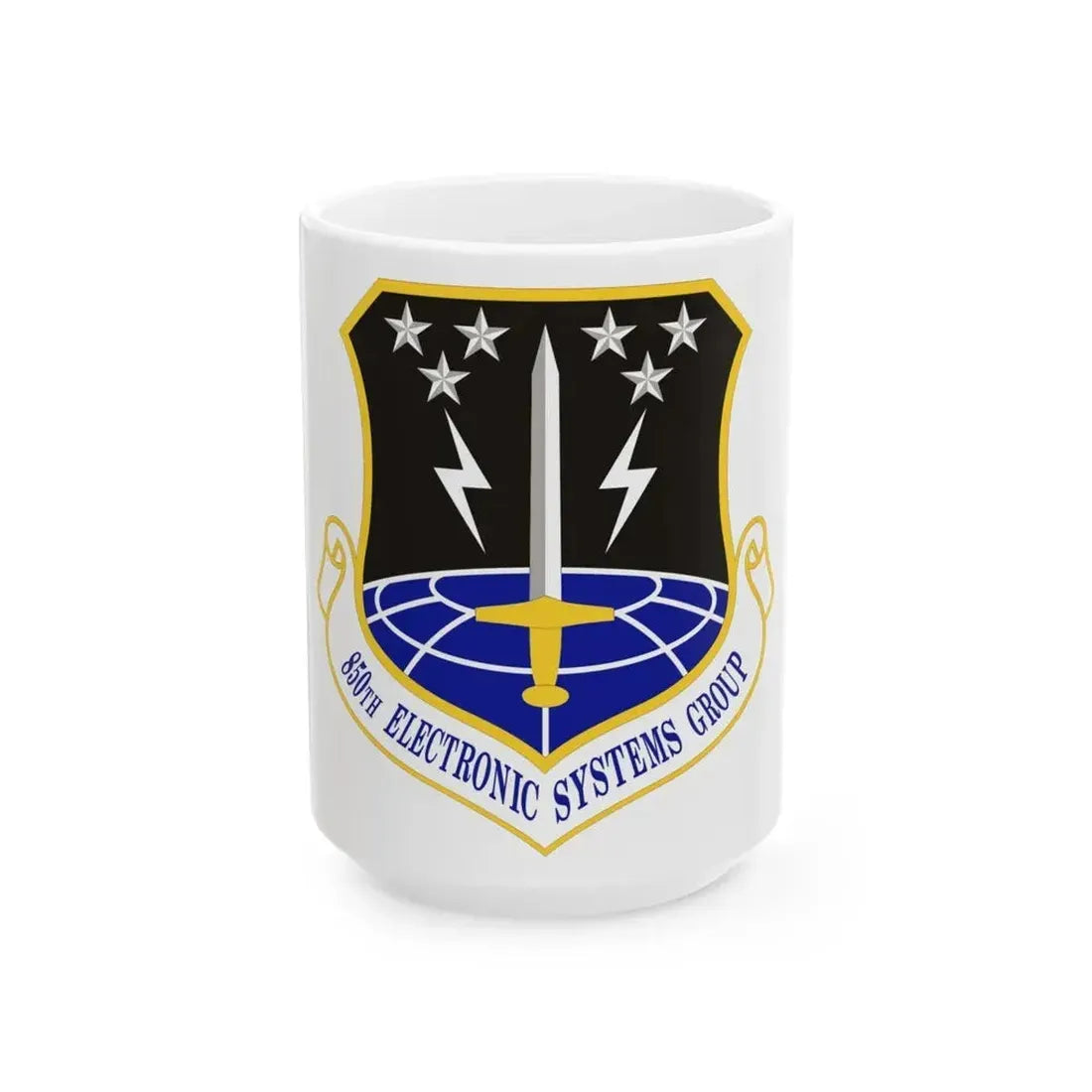 850th Electronic Systems Group (U.S. Air Force) White Coffee Mug 15oz - Go Mug Yourself