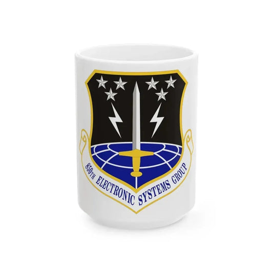 850th Electronic Systems Group (U.S. Air Force) White Coffee Mug 15oz - Go Mug Yourself