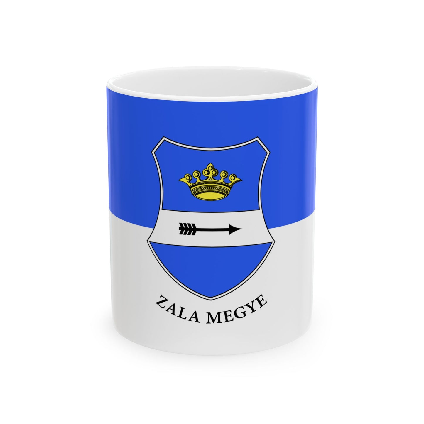 Flag of Zala County Hungary - White Coffee Mug